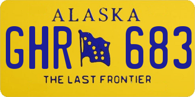 AK license plate GHR683