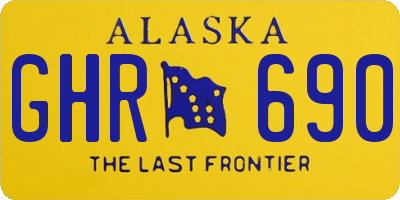 AK license plate GHR690