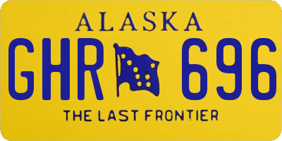 AK license plate GHR696