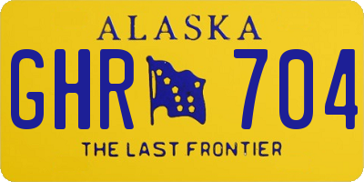 AK license plate GHR704