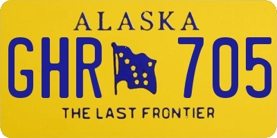 AK license plate GHR705