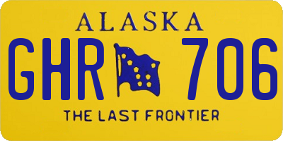 AK license plate GHR706