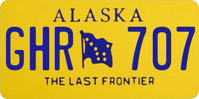 AK license plate GHR707