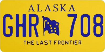 AK license plate GHR708