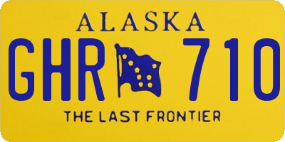 AK license plate GHR710