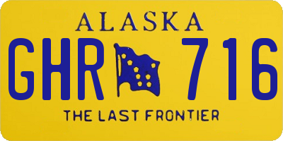 AK license plate GHR716