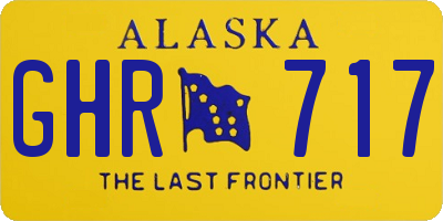 AK license plate GHR717
