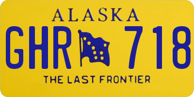 AK license plate GHR718
