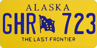 AK license plate GHR723