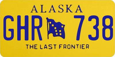 AK license plate GHR738