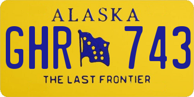 AK license plate GHR743