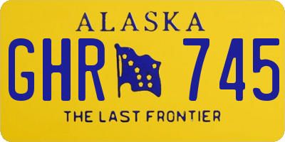 AK license plate GHR745