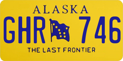 AK license plate GHR746