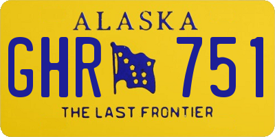 AK license plate GHR751