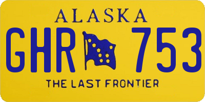 AK license plate GHR753