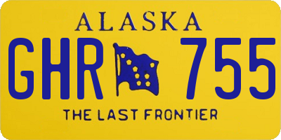 AK license plate GHR755