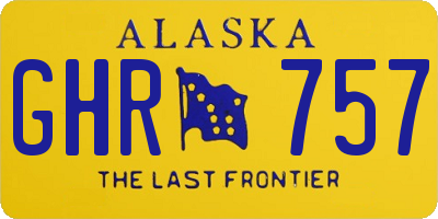 AK license plate GHR757