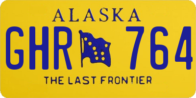 AK license plate GHR764