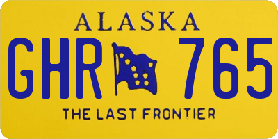 AK license plate GHR765