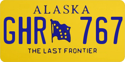 AK license plate GHR767