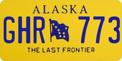 AK license plate GHR773