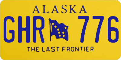 AK license plate GHR776