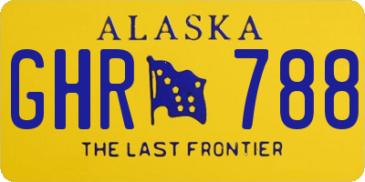 AK license plate GHR788