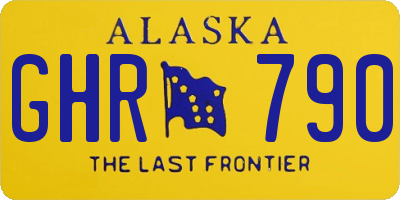 AK license plate GHR790