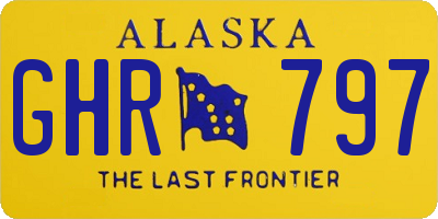 AK license plate GHR797