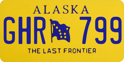 AK license plate GHR799