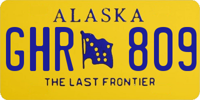 AK license plate GHR809
