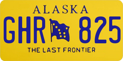 AK license plate GHR825