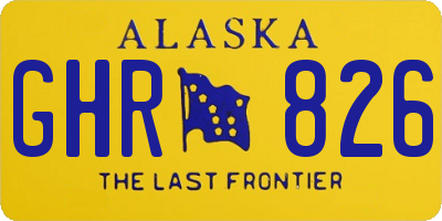 AK license plate GHR826