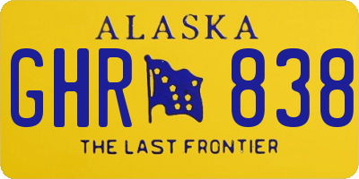 AK license plate GHR838