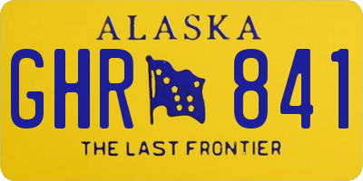 AK license plate GHR841