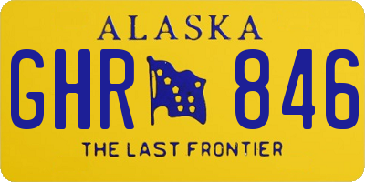 AK license plate GHR846