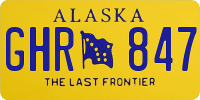 AK license plate GHR847
