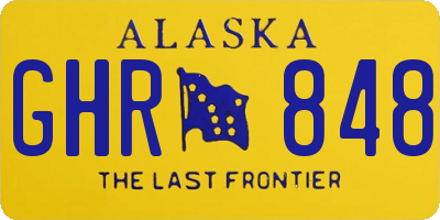 AK license plate GHR848