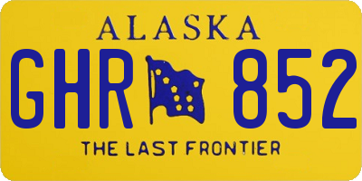 AK license plate GHR852