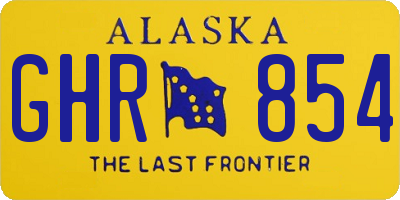 AK license plate GHR854