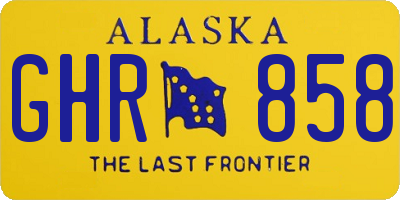 AK license plate GHR858