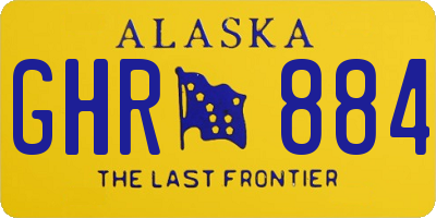 AK license plate GHR884