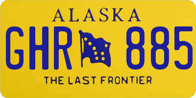 AK license plate GHR885