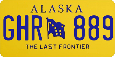 AK license plate GHR889