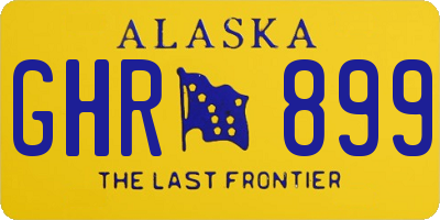 AK license plate GHR899