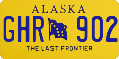 AK license plate GHR902