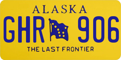 AK license plate GHR906