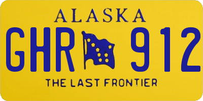 AK license plate GHR912