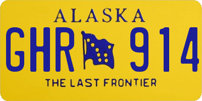 AK license plate GHR914