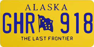 AK license plate GHR918